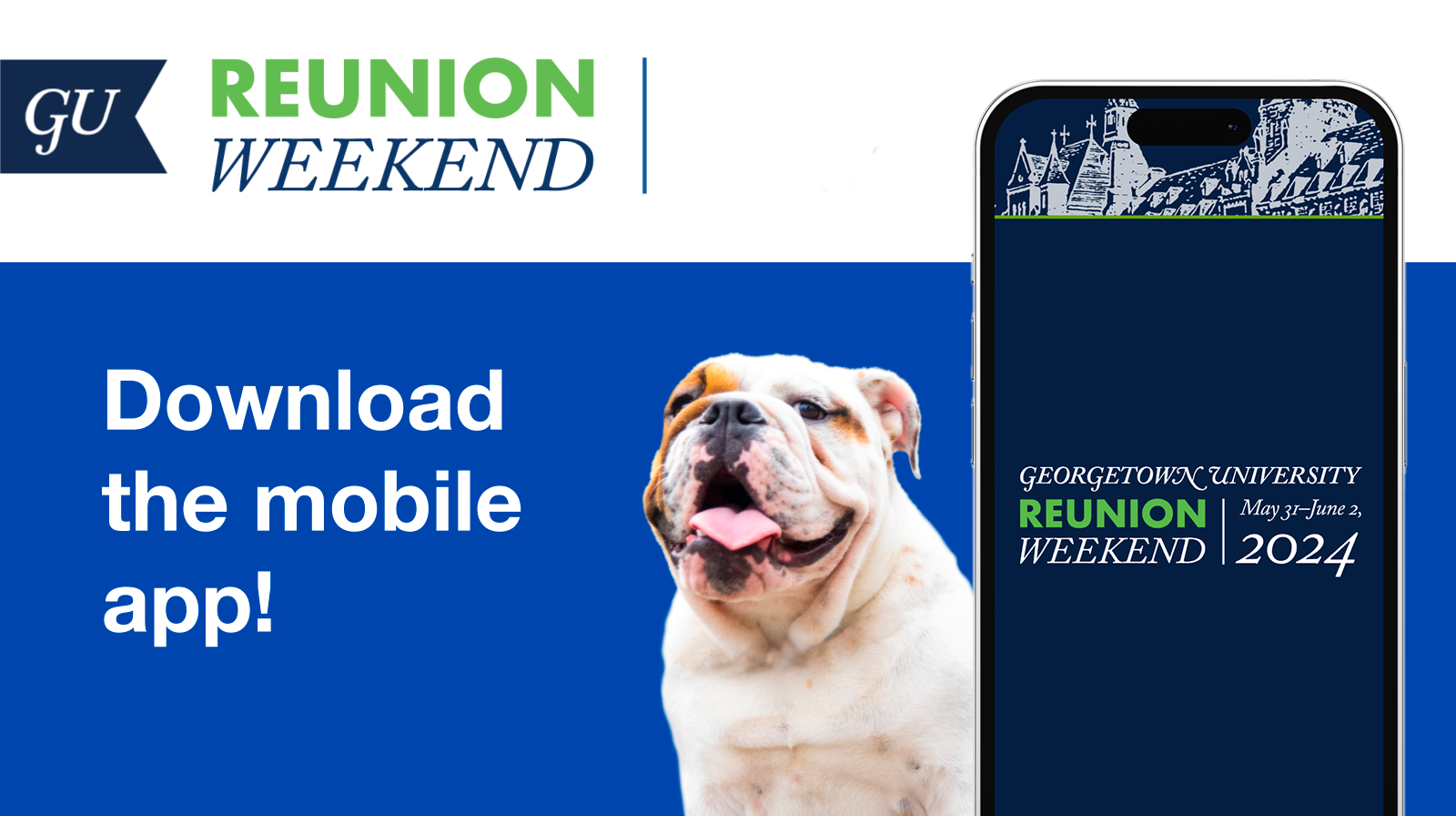 download the mobile app for reunion weekend!